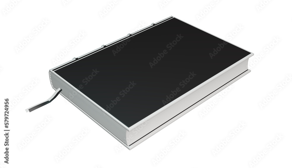 black book isolated on white 3D RIICOMP