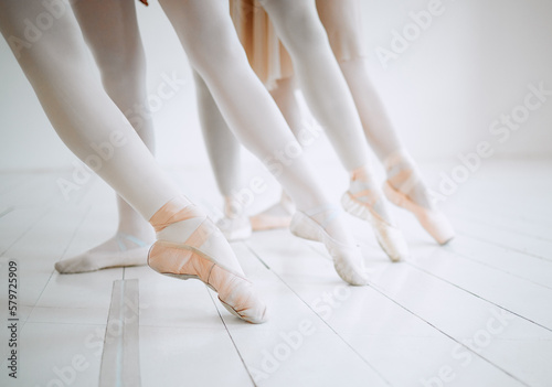 Dance with your heart and your feet will follow. Shot of a group of ballerinas with toes pointed.