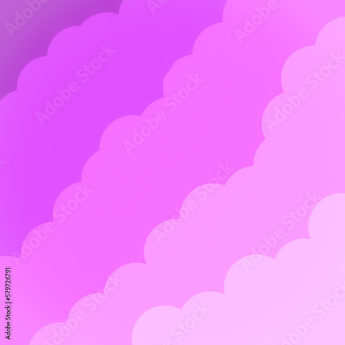Layer of pink paper background, paper torn background, the idea of making sky background, cloud, wave,sea , underwater ,Abstract background in paper cut style, 3D wallpaper background