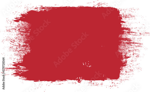 Red brush stroke isolated on background. Paint brush stroke vector for red ink paint, grunge design element, dirt banner, watercolor design, dirty texture. Trendy brush stroke, vector illustration