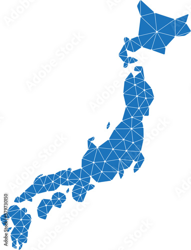 polygonal japan map.
