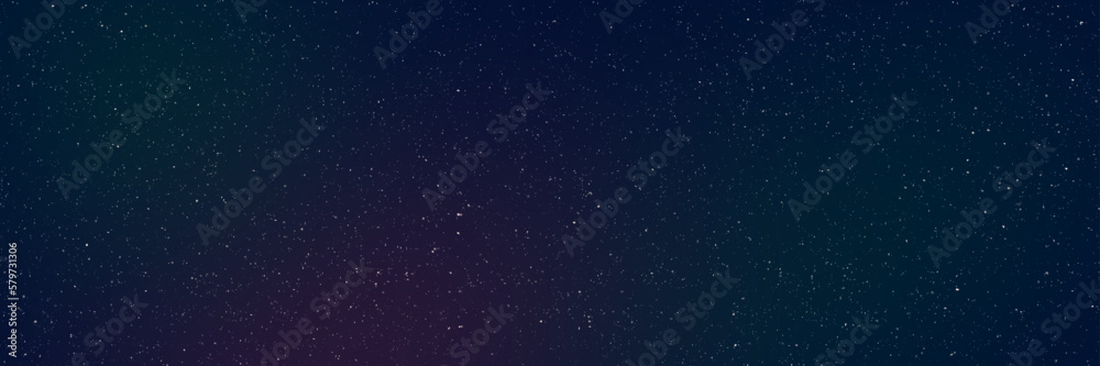 Nebula and stars in night sky, abstract background. Vector Illustration.