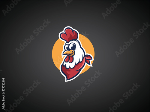 Fried chicken restaurant logo template.