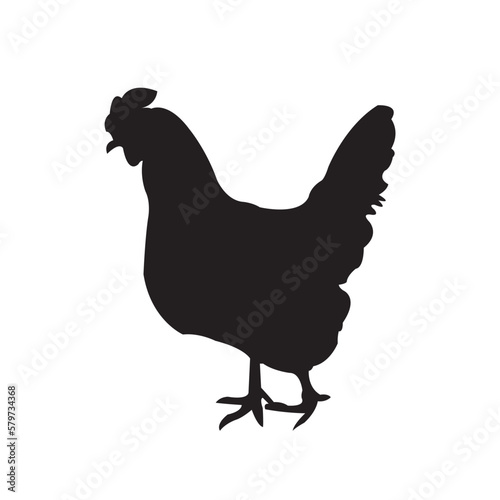 silhouette of a chicken