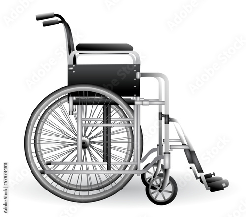 realistic wheelchair cane isolated on 

white
