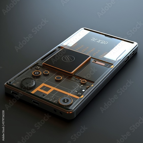 mobile phone with screen Generative AI