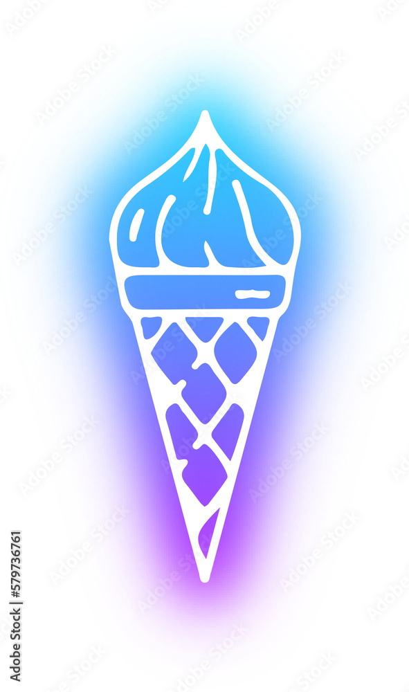 Set of ice cream neon Set of ice cream neon
