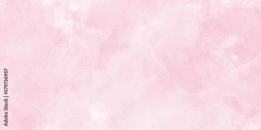 Vector watercolor  pink texture for cards. Hand drawn vector texture. Pastel color watercolor banner. Splashes. Marble. Template for design.