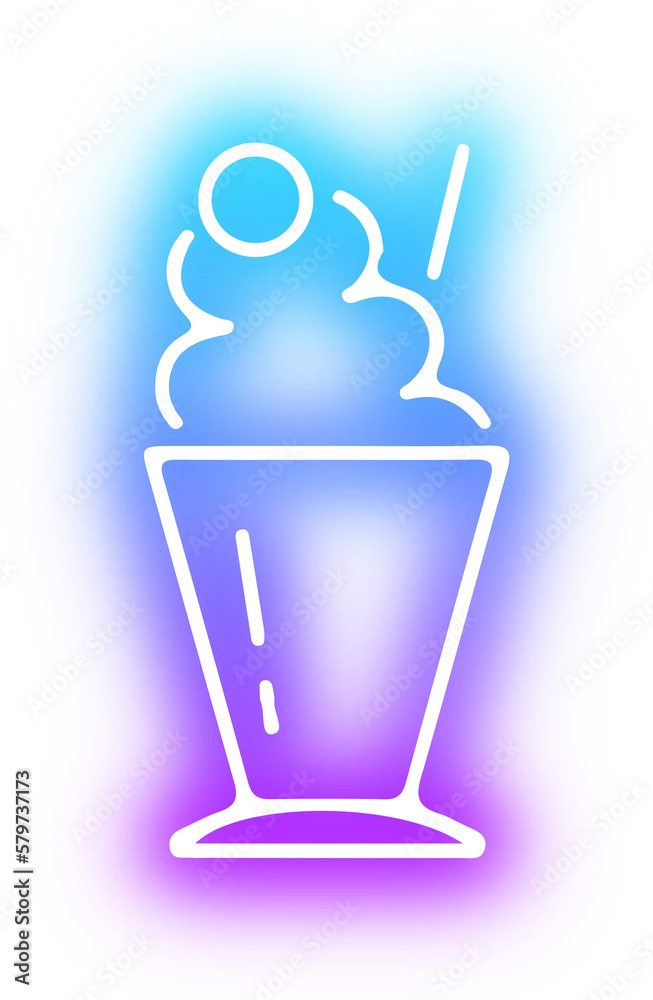 Set of ice cream neon Set of ice cream neon