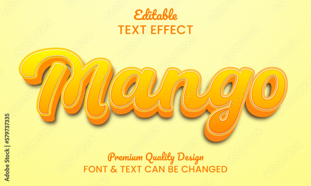 Summer theme style-Editable text style effect -mango 3d text effect Summer theme style-Editable text style effect -mango 3d text effect