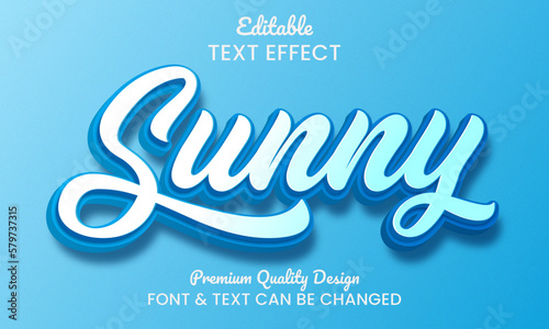 Summer theme style-Editable text style effect -Sunny 3d text effect 