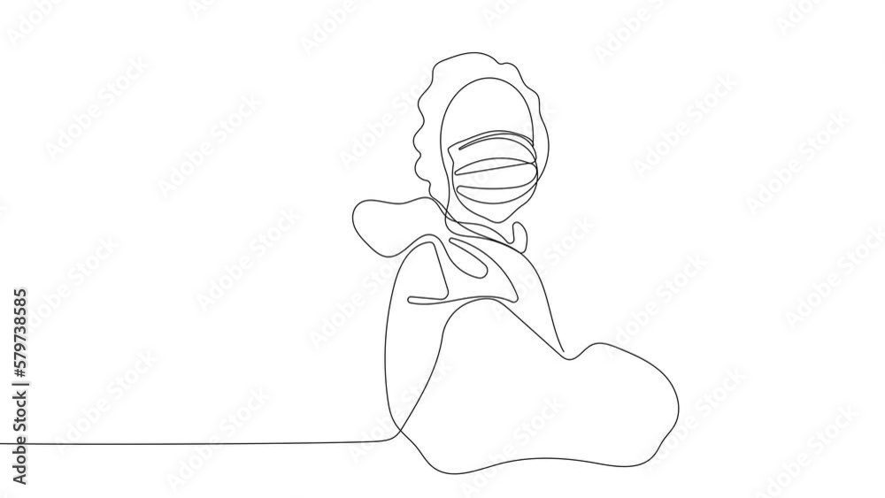 Continuous drawing of one line of two doctors in specialized protective overalls and goggles Fighting the epidemic, the consequences of the coronavirus for your minimal design. High quality 4k footage Continuous drawing of one line of two doctors in specialized protective overalls and goggles Fighting the epidemic, the consequences of the coronavirus for your minimal design. High quality 4k footage