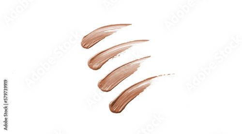 Tone cream or foundation, concealer smear stroke smudge isolated on white