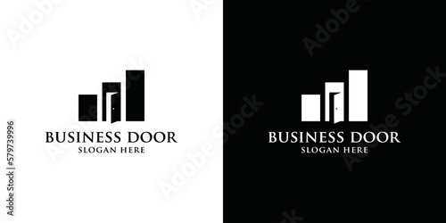 business and door logo design template  logo start a business