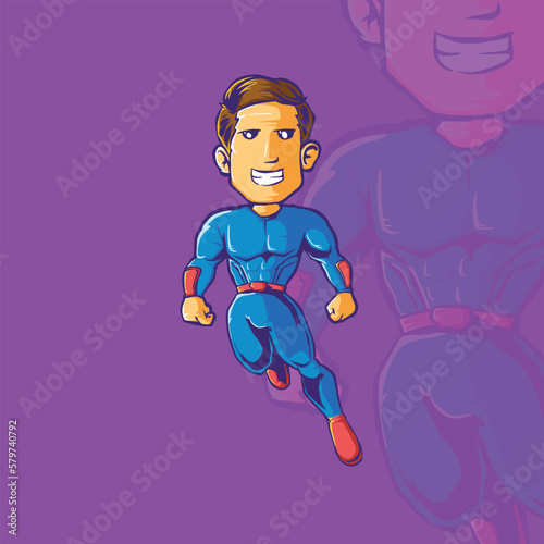 super heroes illustration for logo and tshirt design (ID: 579740792)