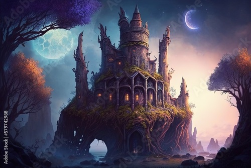 The Mystical Castle of Ascendant Visions Generative AI