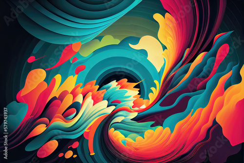 Abstract colorful background wallpaper design  Generative AI 