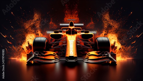 Formula one car, F1, race, motor, sports, illustration in hyper realism © MD Media