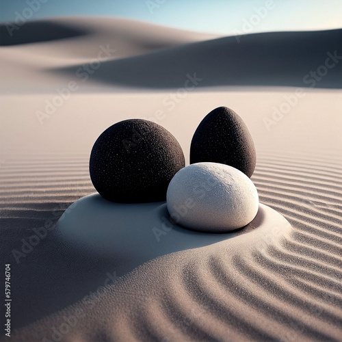 Balancing body and mind - Symbolize balanced body and mind - AI-Generated