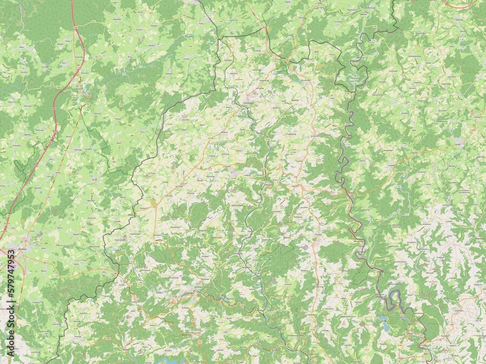 Canton Clervaux, Luxembourg. OSM. No legend Canton Clervaux, Luxembourg. OSM. No legend