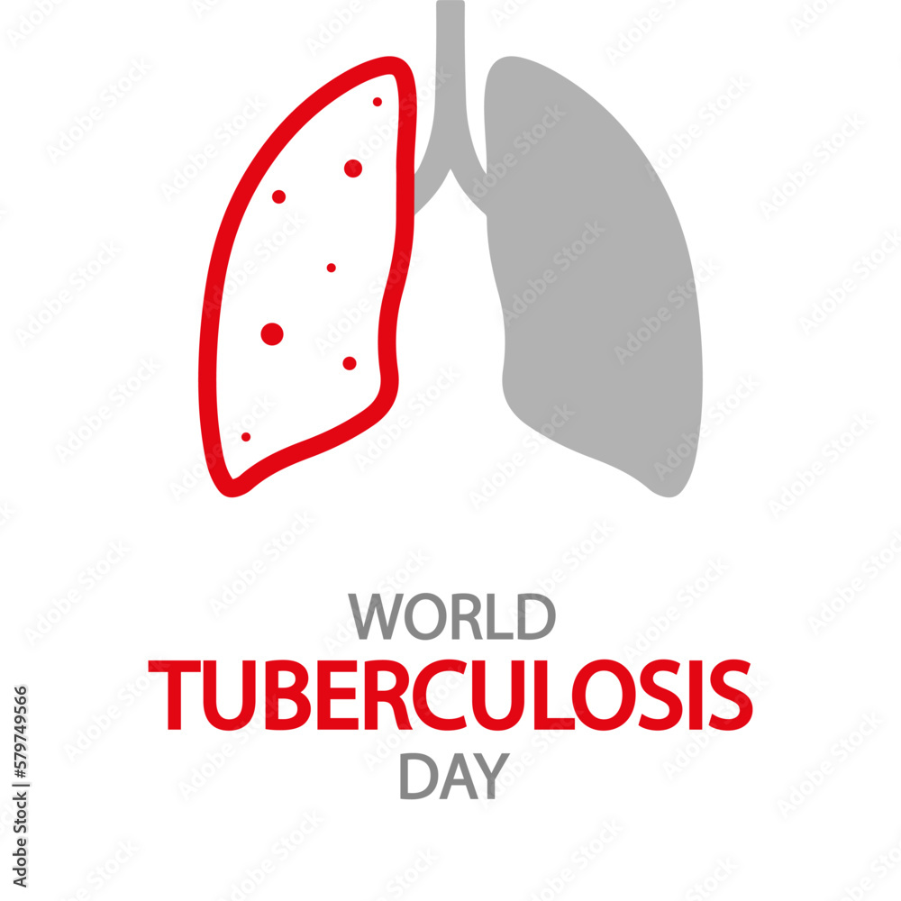 World TB Day red lung, vector art illustration. World TB Day red lung, vector art illustration.