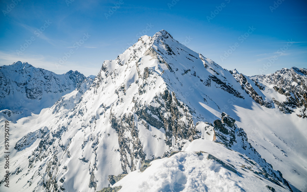 Winter at the austrian alps. Schöntalspitze, skitour sellrain Tyrol, Austria Winter at the austrian alps. Schöntalspitze, skitour sellrain Tyrol, Austria