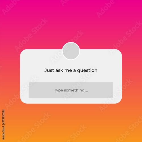 Instagram Question Sticker. Ask Me a Question. Social Media Element On Gradient Background. Facebook. Snapchat. UI. UX. User interface user experience. FAQ. Twitter. Polling. Anonymous.
