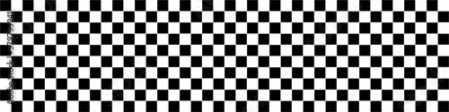 Black and white finish line. Checkered flag vector icon. Chess pattern.