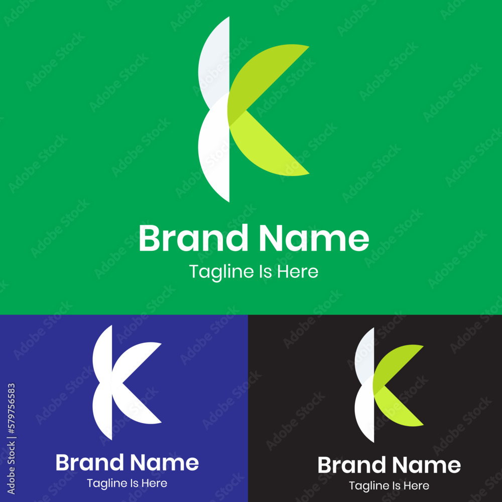Geometric organic k letter logo design
Geometric organic k letter logo design