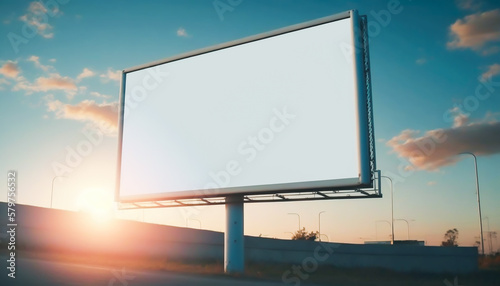 billboard blank for outdoor advertising poster, Generative ai