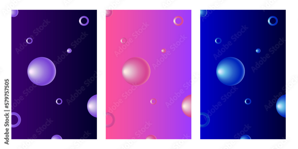 Gradient pattern background texture for poster cover design. Minimal colorful abstract gradient banner template. Modern vector shape circles for brochure
