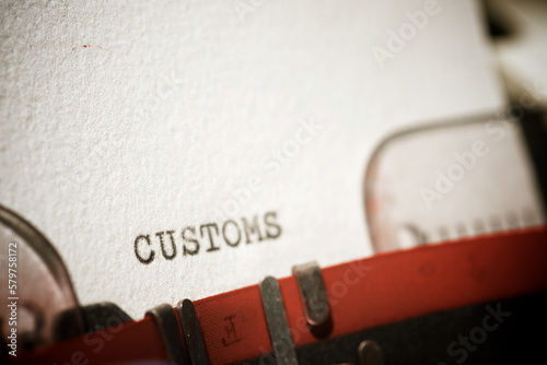 Customs concept view