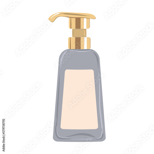 Cosmetic lotion with dispenser. Vector illustration