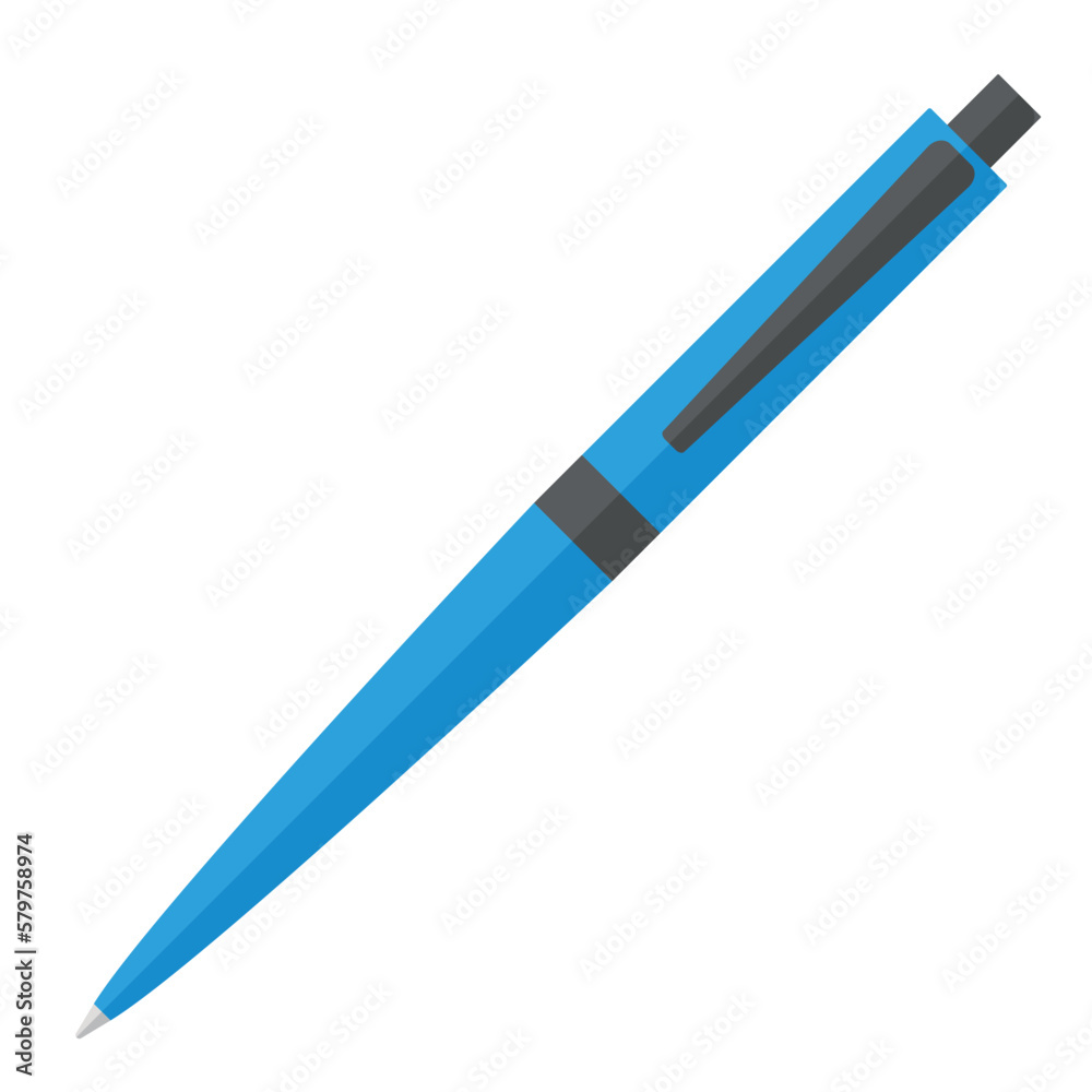 Vector cartoon image of a pen. Bright educational elements for your design. The concept of study and work. Vector cartoon image of a pen. Bright educational elements for your design. The concept of study and work.