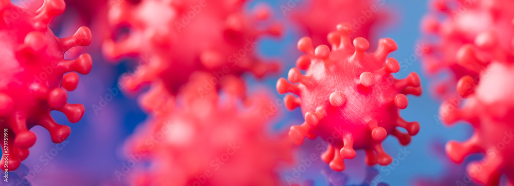 Fototapeta premium Virus close up, coronavirus concept