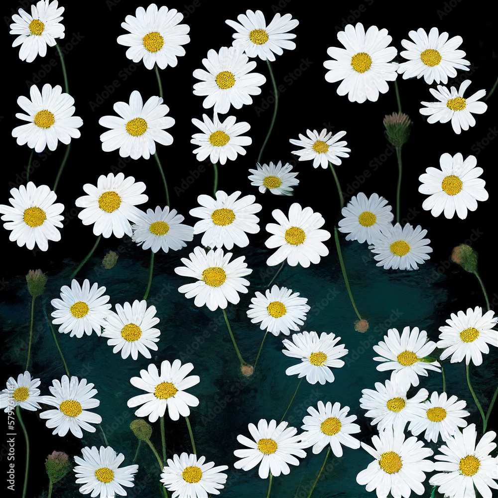 Field of Blooming Daisies - Generative Ai Field of Blooming Daisies - Generative Ai