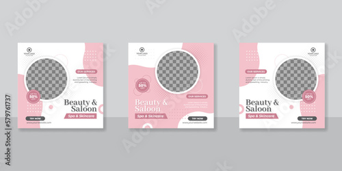 Beauty and spa promotion social media post