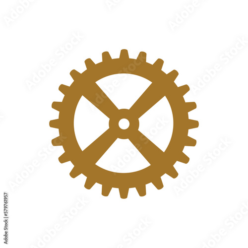 gold gear icon vector design
