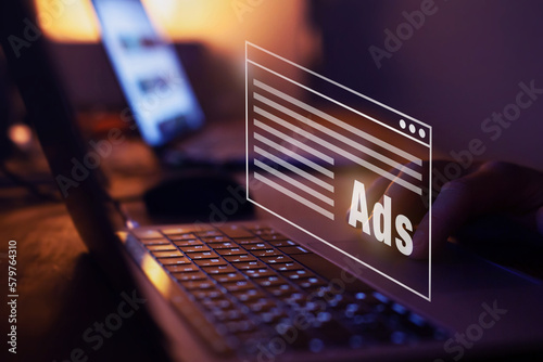 online ads, internet advertisement, ad banner on website, digital marketing