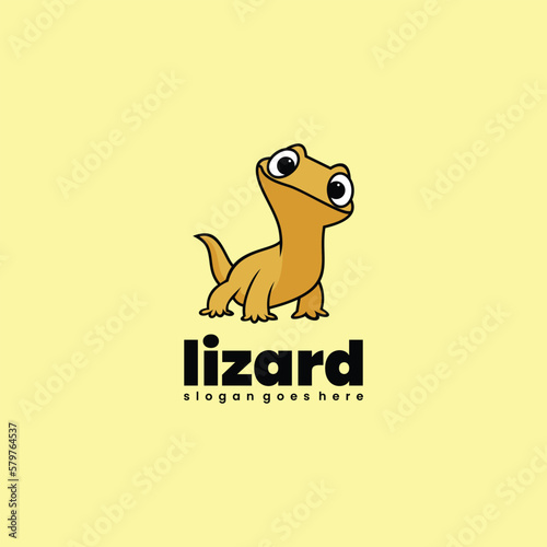 Vector illustration logo lizard