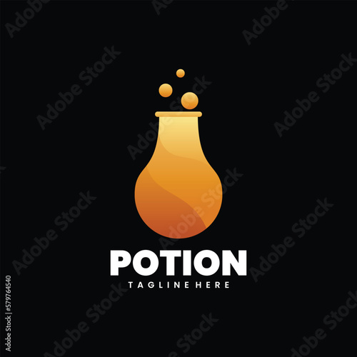 Vector illustration logo potion gradient colorful
