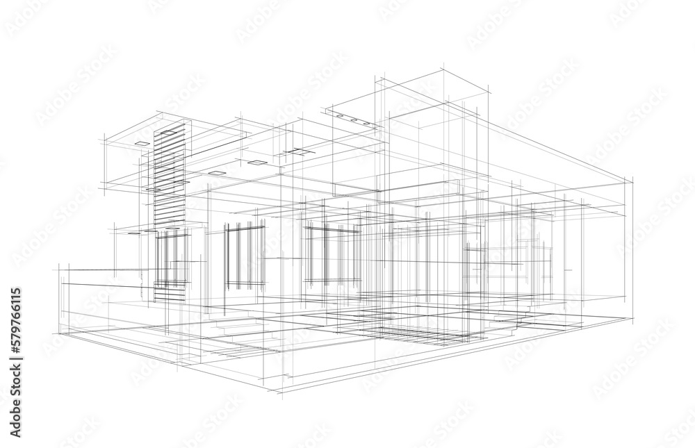 sketch of house