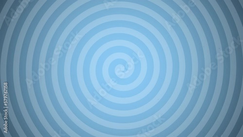 Light blue spiral spinning on blue background. 4k abstract background animation ready to loop
