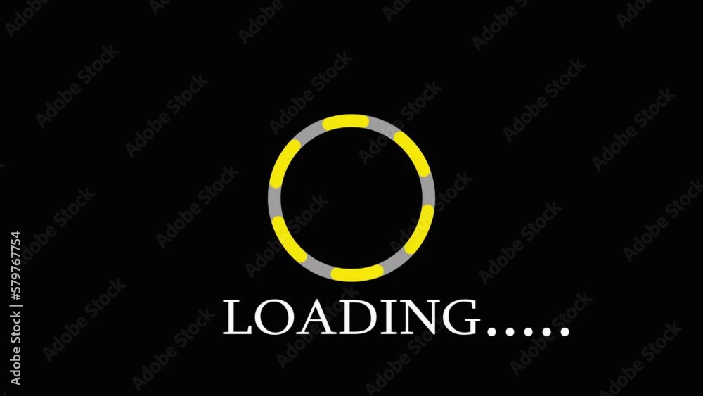Loading circle icon animation black background. 4k video Loading circle icon animation black background. 4k video