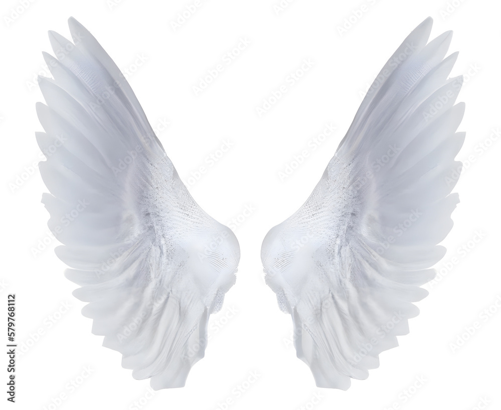 Obraz premium white angel wings. Generative AI.
