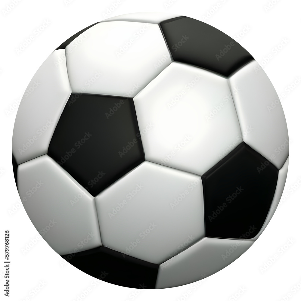 3d soccer ball or football. AI generative. 3d soccer ball or football. AI generative.