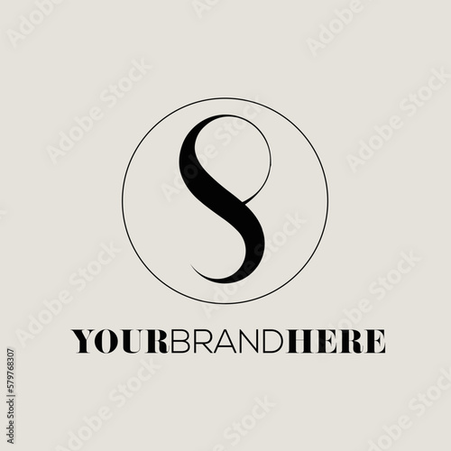 SP monogram logo signature icon. Alphabet initials isolated on light fund. Abstract letter s, letter p. Lettering sign. Modern deco design, fashion, beauty spa, wedding style characters typography.
