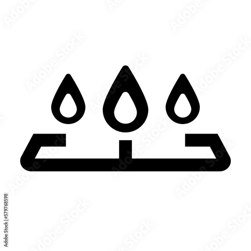 Gas stove silhouette icon. Vector.