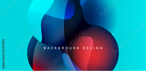 Bright abstract background glossy shiny circle and sphere composition. Minimalist geometric vector Illustration For Wallpaper, Banner, Background, Card