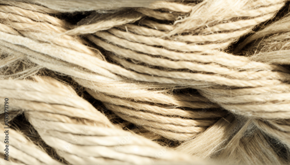 Abstract background of linen fibers close-up